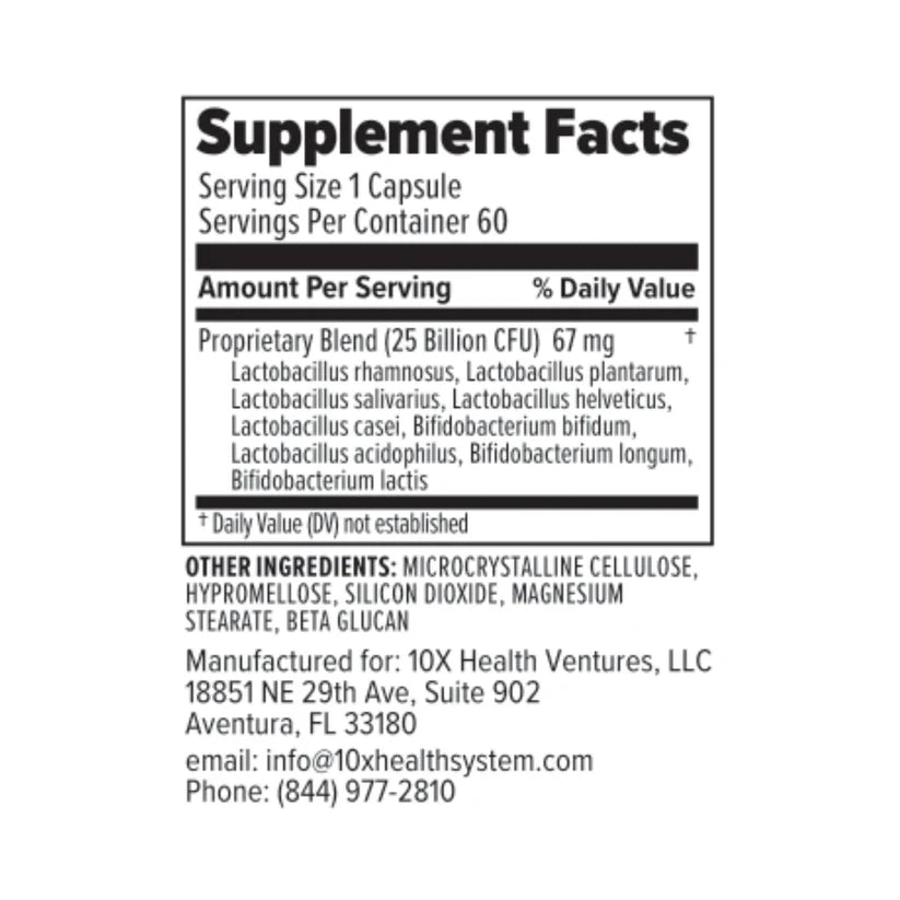 10X Health Probiotic Supplement