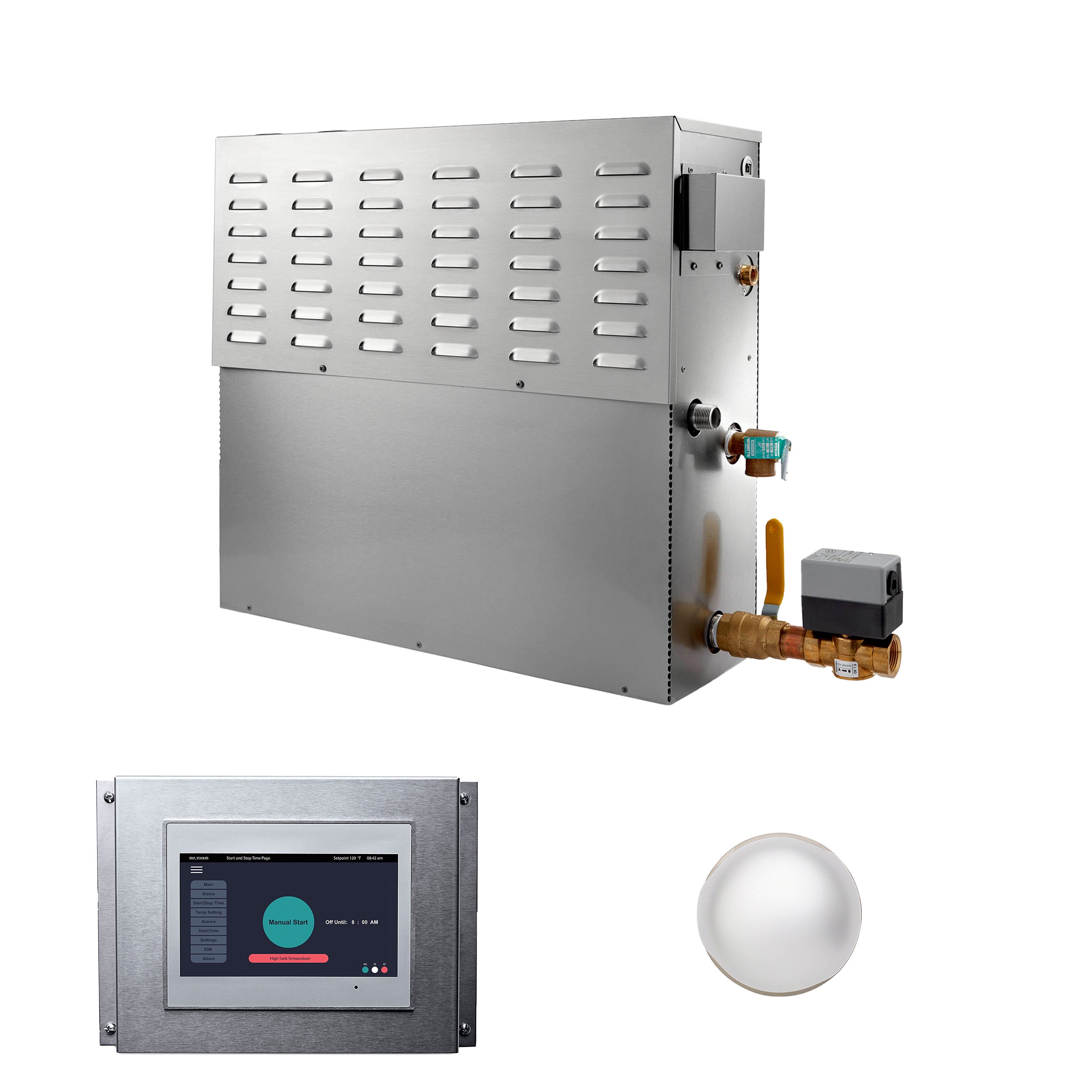 Mr. Steam CX 15 kW (15000 W) Steam Generator with Integrated Control and Commercial Steamhead