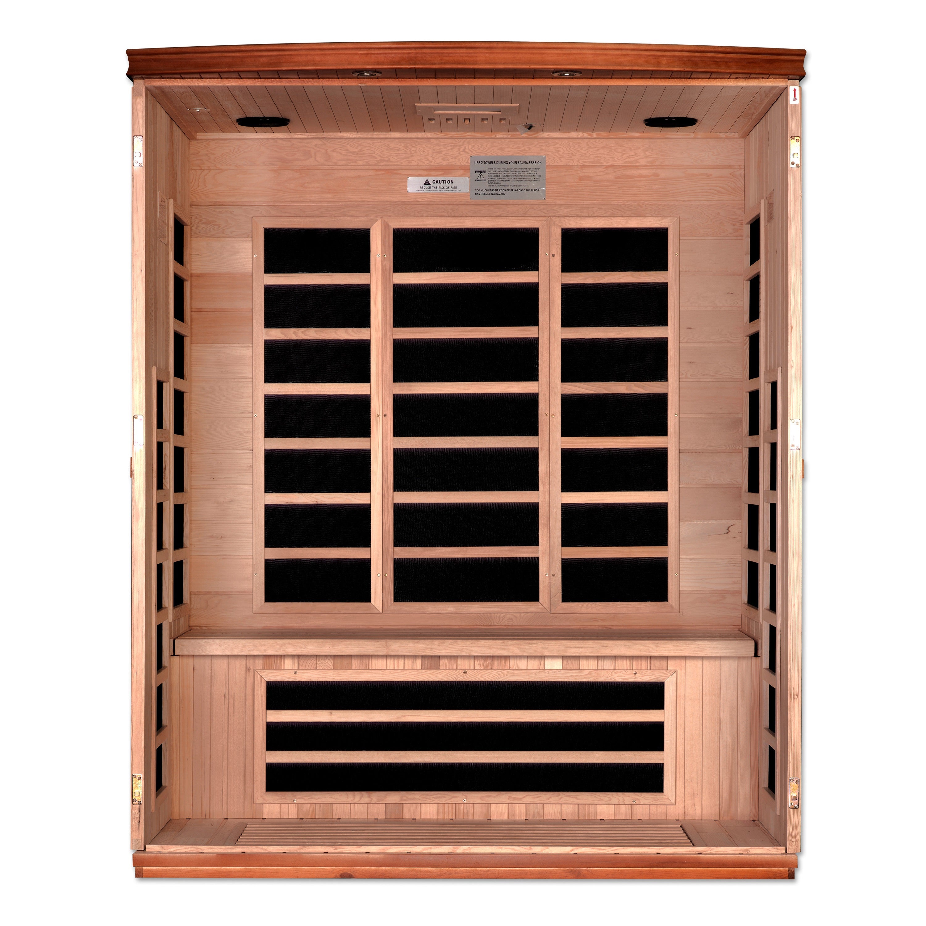 Golden Designs Dynamic Lugano 3 Person Low EMF FAR IR Sauna (DYN-6336-02)