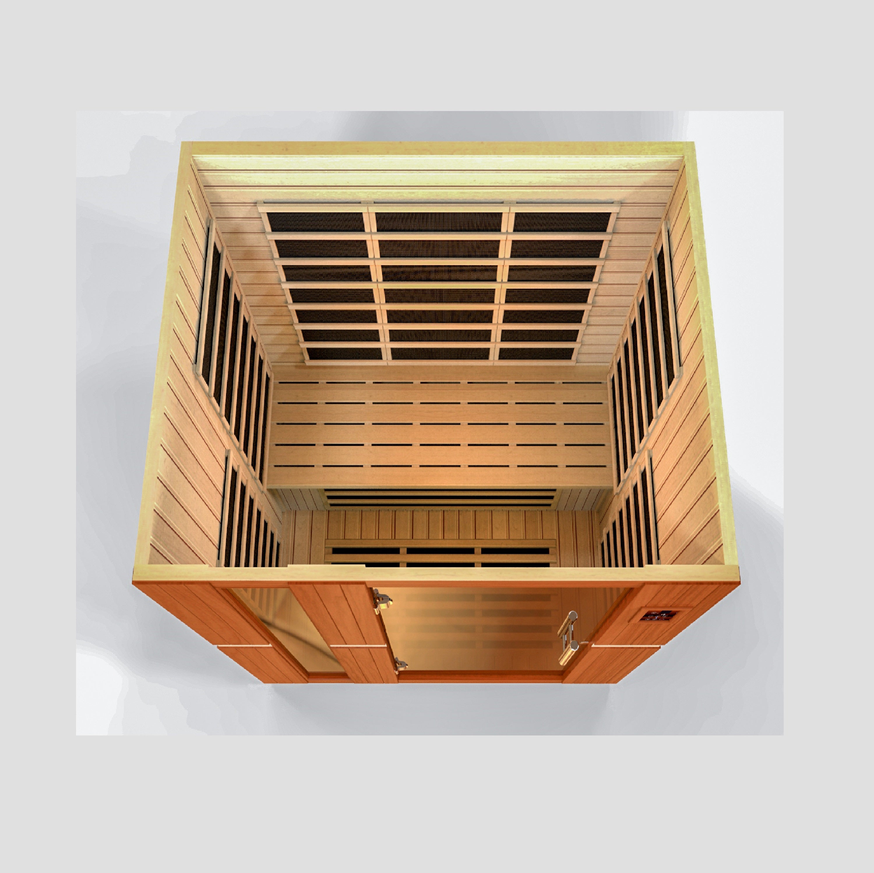 Golden Designs Dynamic Lugano 3 Person Low EMF FAR IR Sauna (DYN-6336-02)