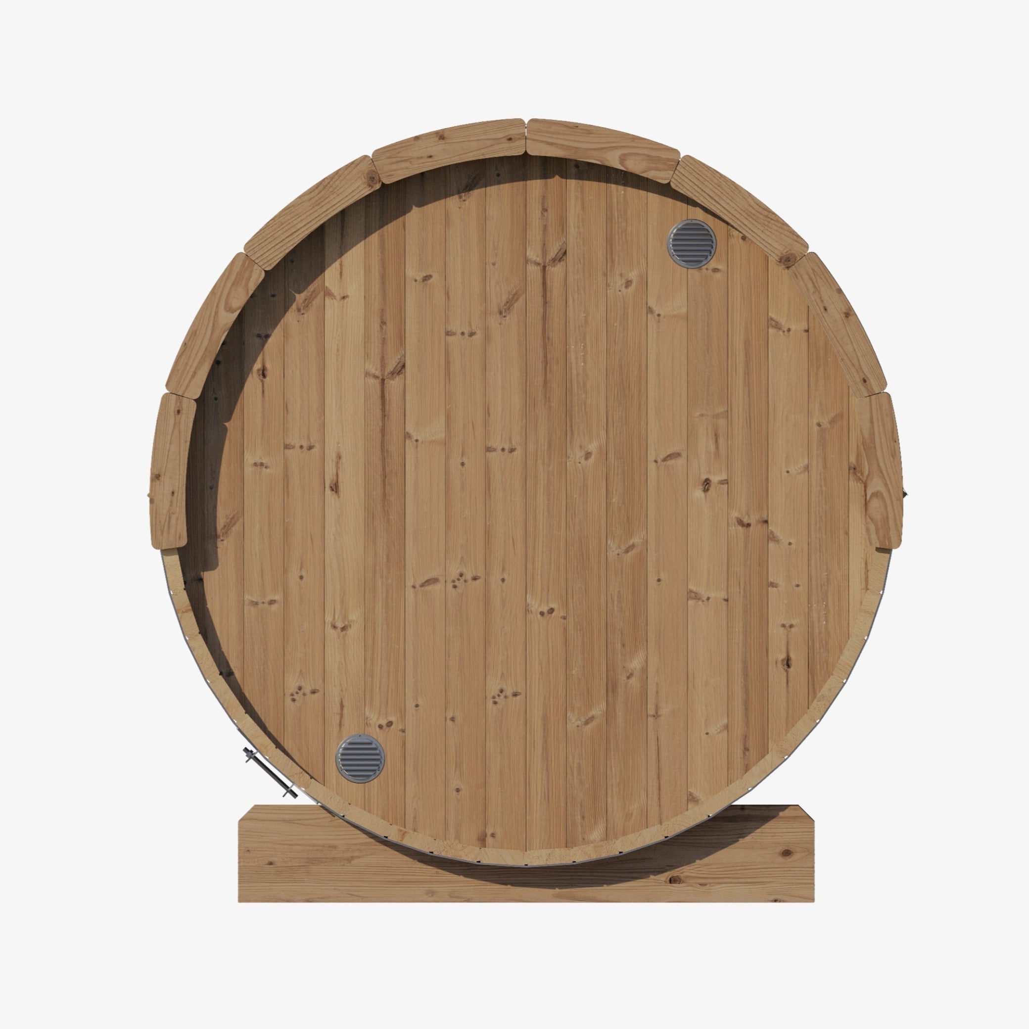 SaunaLife Model E7G 4 Person Barrel Sauna With Glass Front