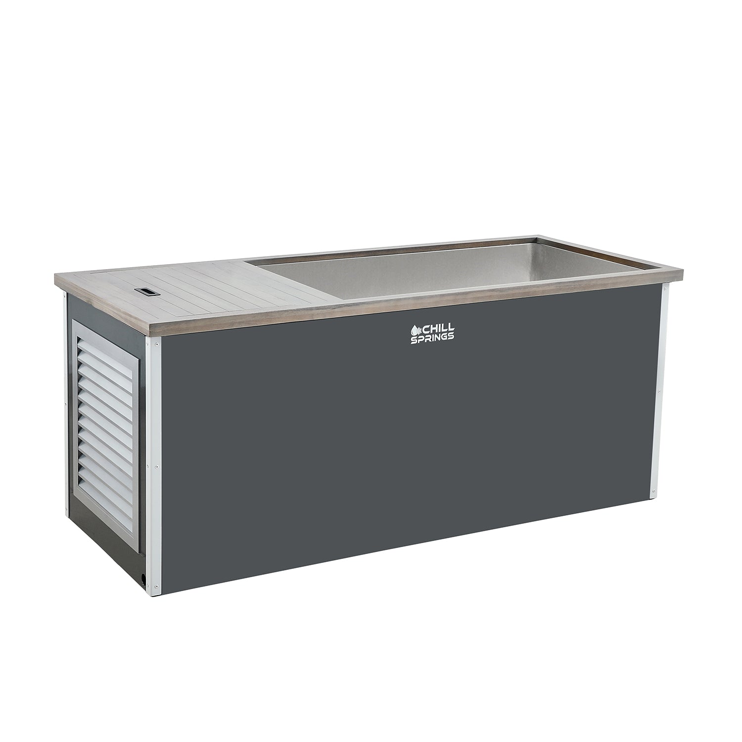Chill Springs Teak Gray Top Cold Plunge