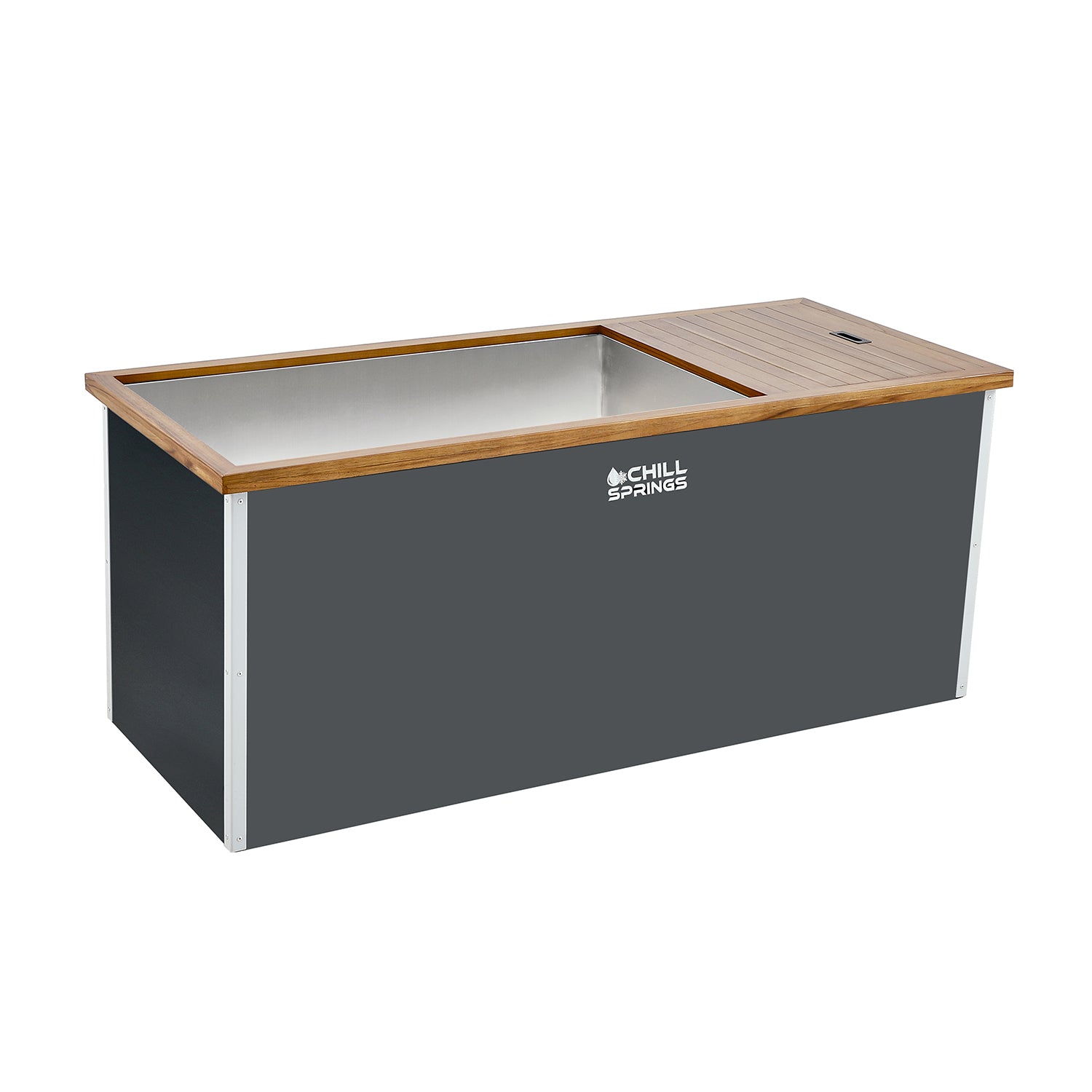 Chill Springs Teak Dark Brown Top Cold Plunge