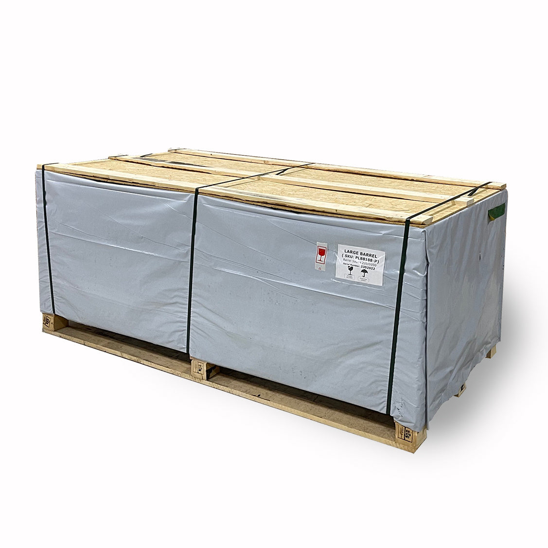 SaunaLife Model E7G 4 Person Barrel Sauna With Glass Front