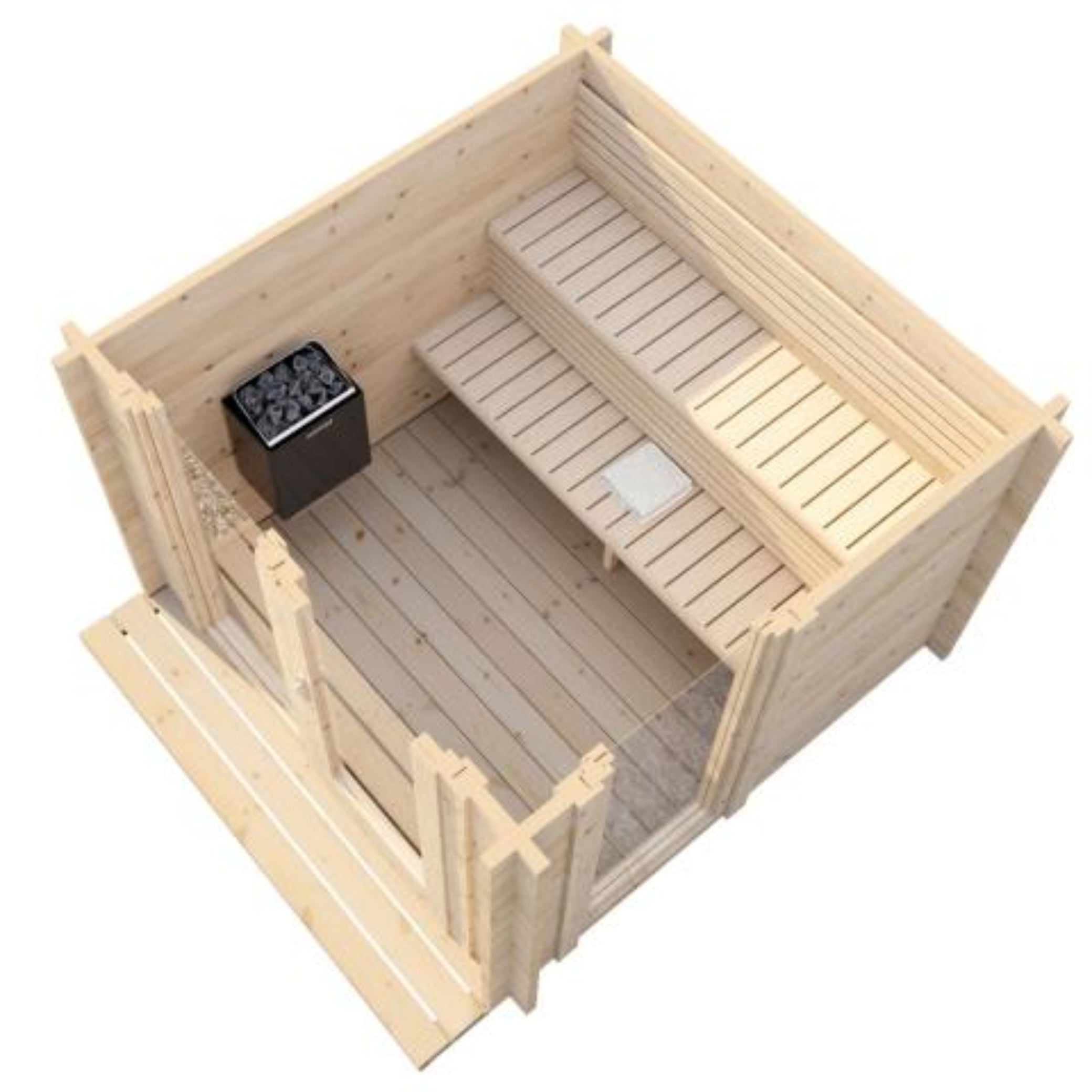 SaunaLife Model G4 6-Person Garden Series Outdoor Home Sauna Kit