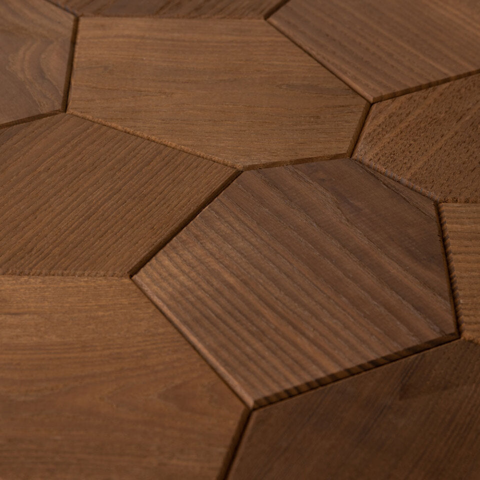 EmotionWood Hexagon Thermo-Ash Wall Panel