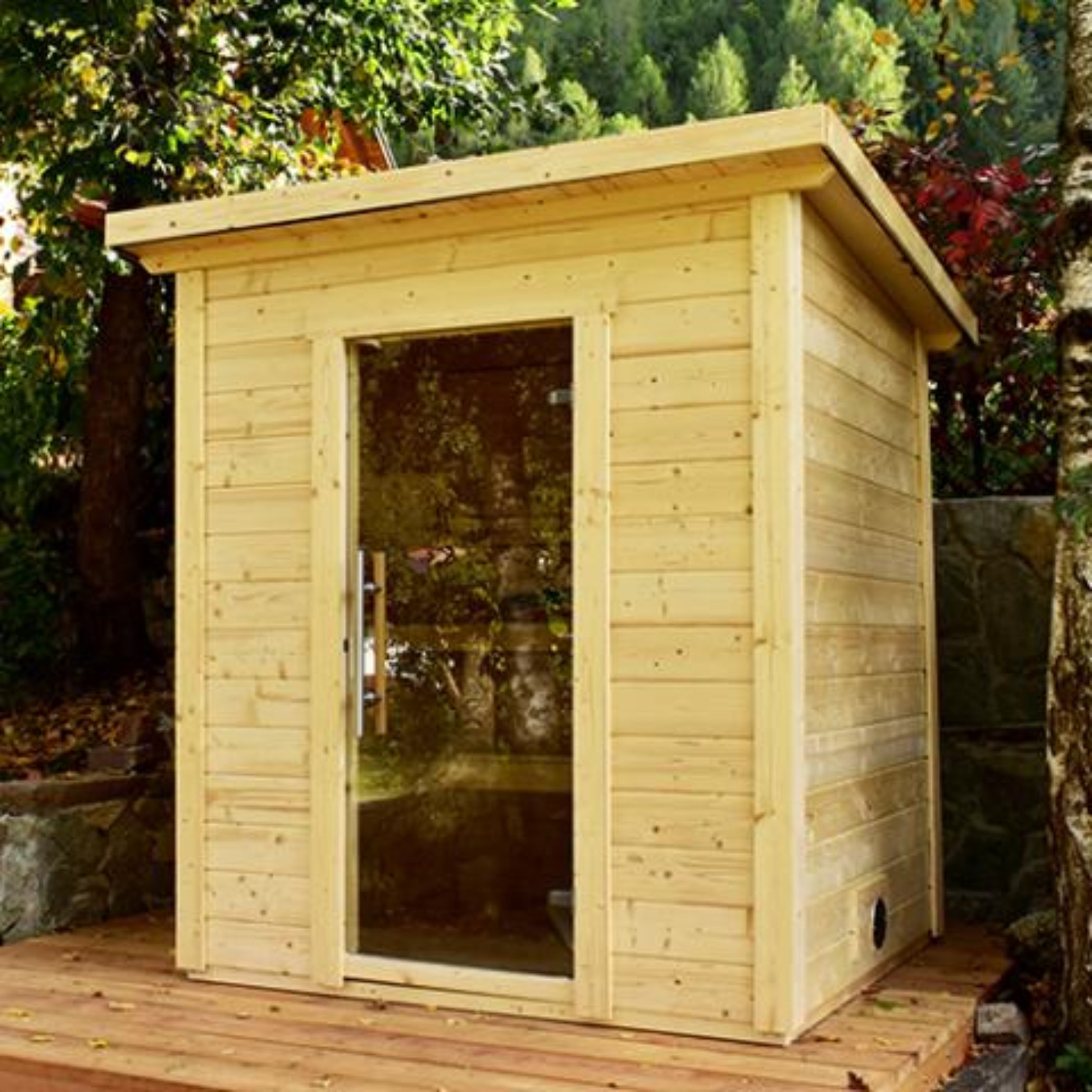 SaunaLife Model G2 4 Person Outdoor Home Sauna Kit