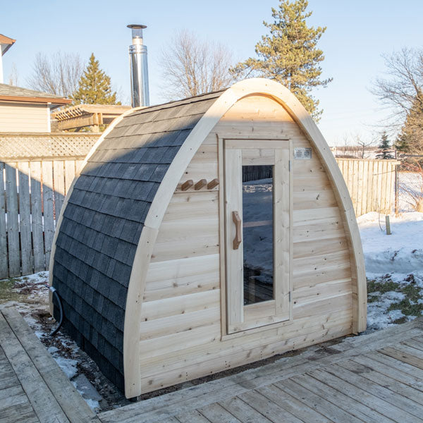 Dundalk LeisureCraft Clear Cedar Mini POD 2-4 Person Sauna