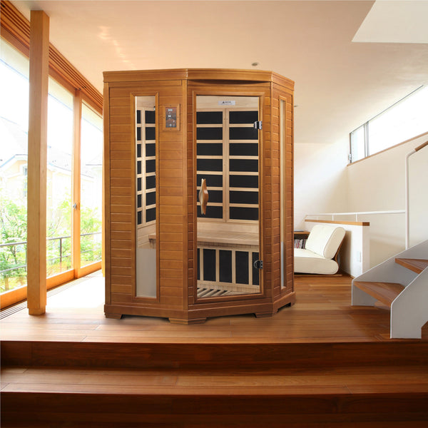 Golden Designs Dynamic Heming 2 Person Low EMF Far IR Sauna (DYN-6225-02)