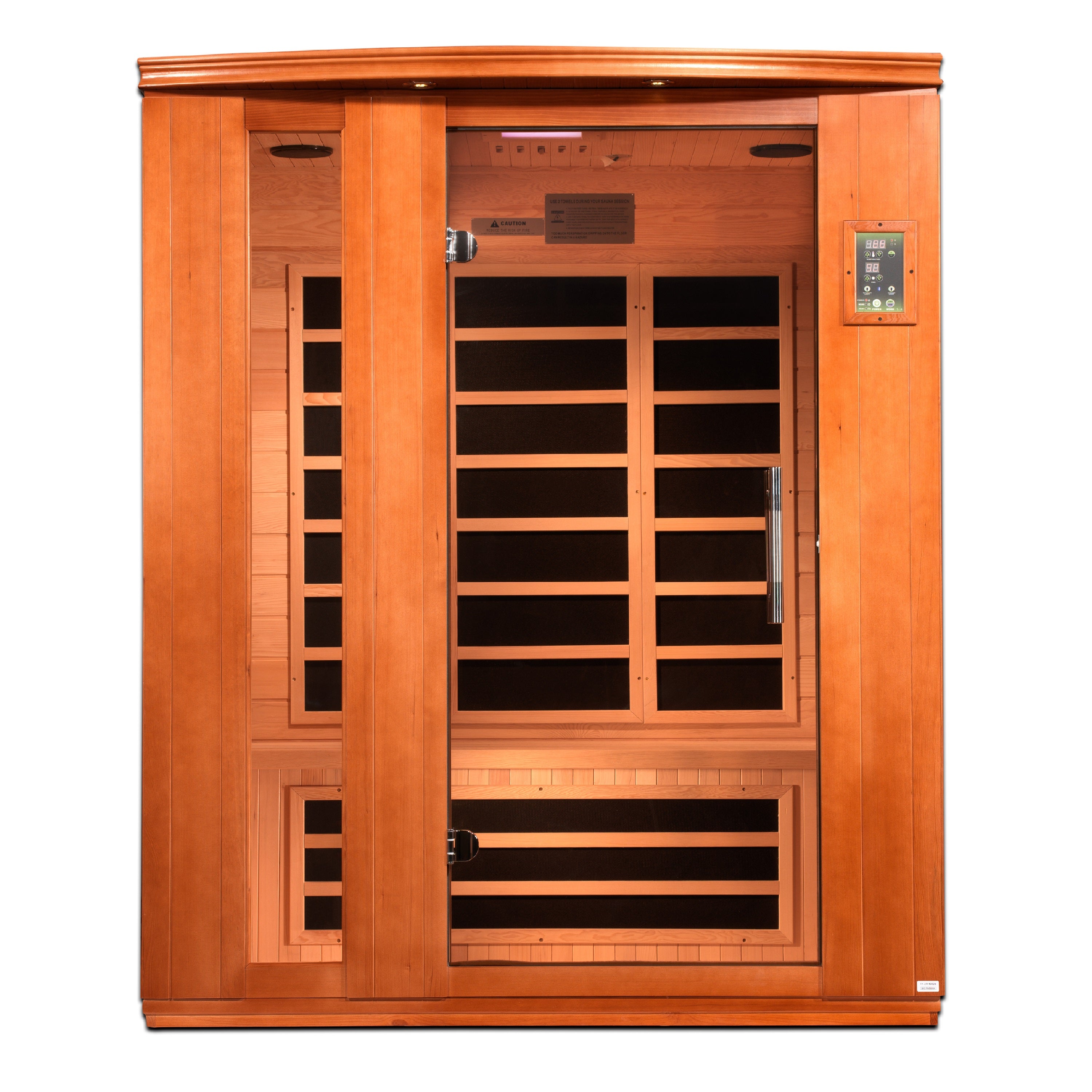Golden Designs Dynamic Lugano 3 Person Ultra Low EMF FAR IR Sauna (DYN-6336-02 Elite)