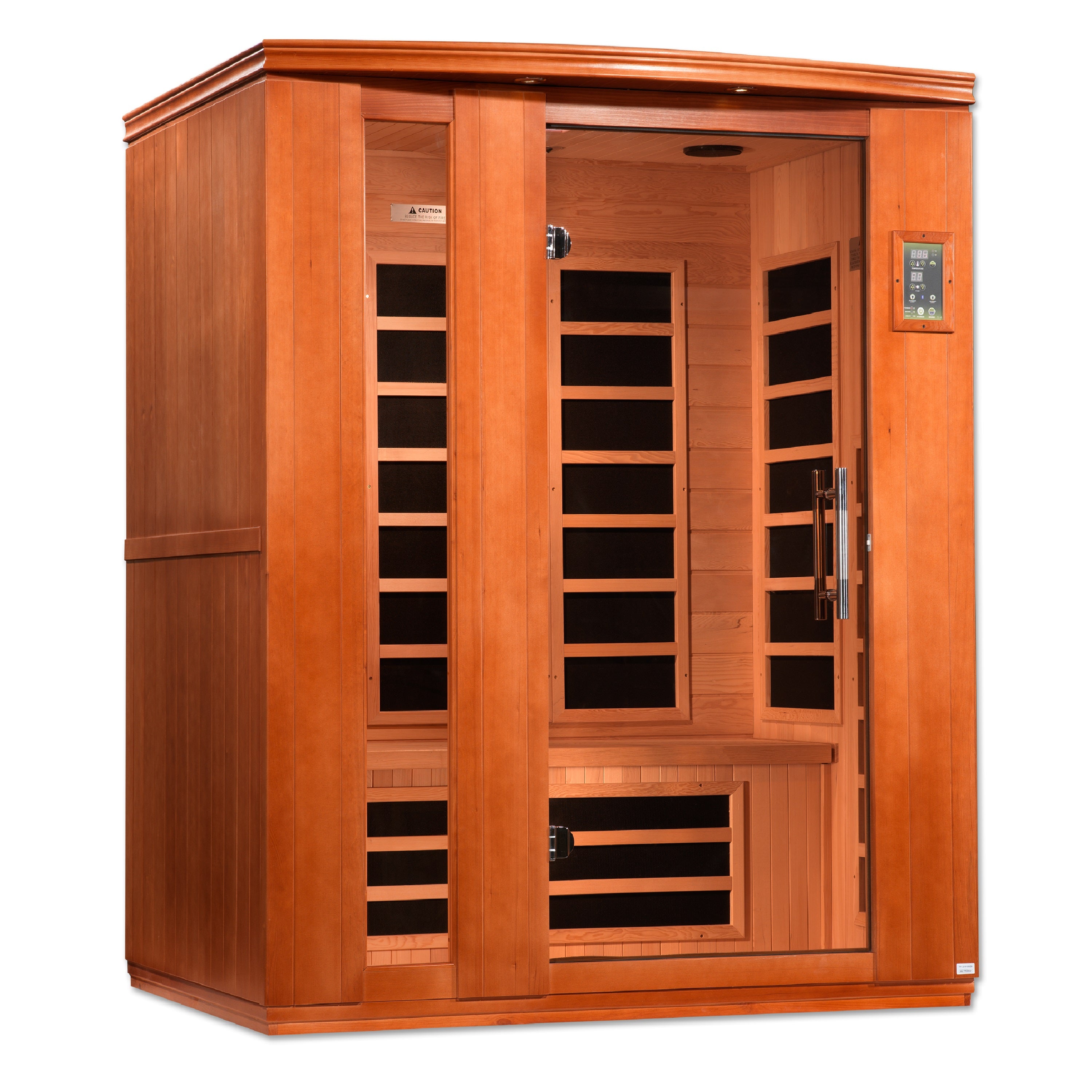 Golden Designs Dynamic Lugano 3 Person Ultra Low EMF FAR IR Sauna (DYN-6336-02 Elite)