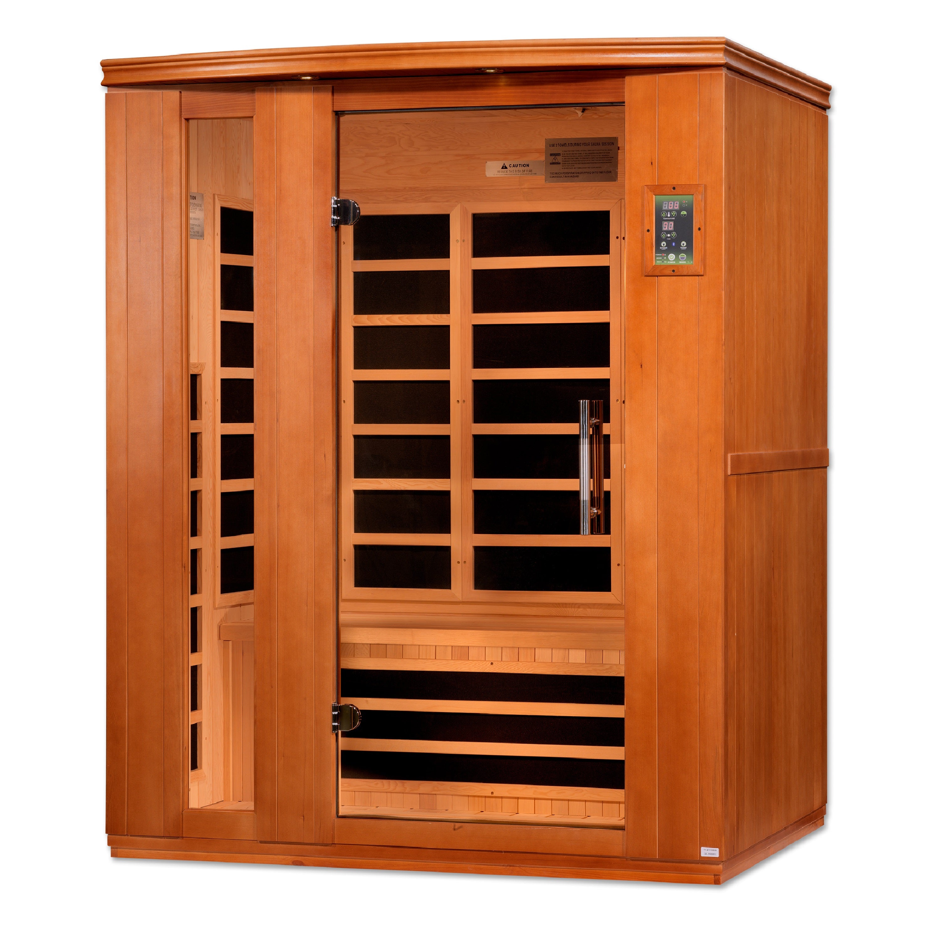 Golden Designs Dynamic Lugano 3 Person Ultra Low EMF FAR IR Sauna (DYN-6336-02 Elite)