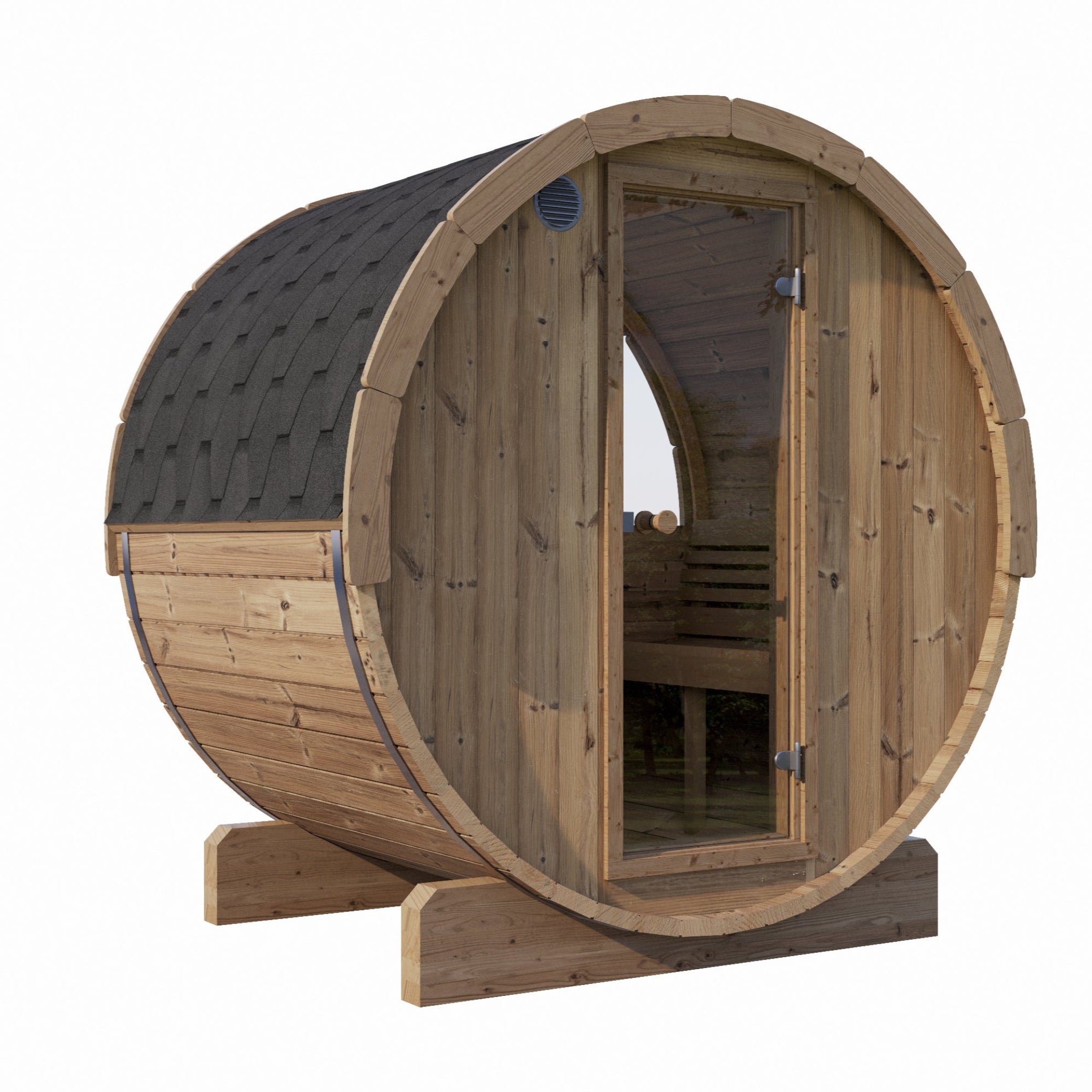 SaunaLife Model E6W 3 Person Sauna Barrel - Window