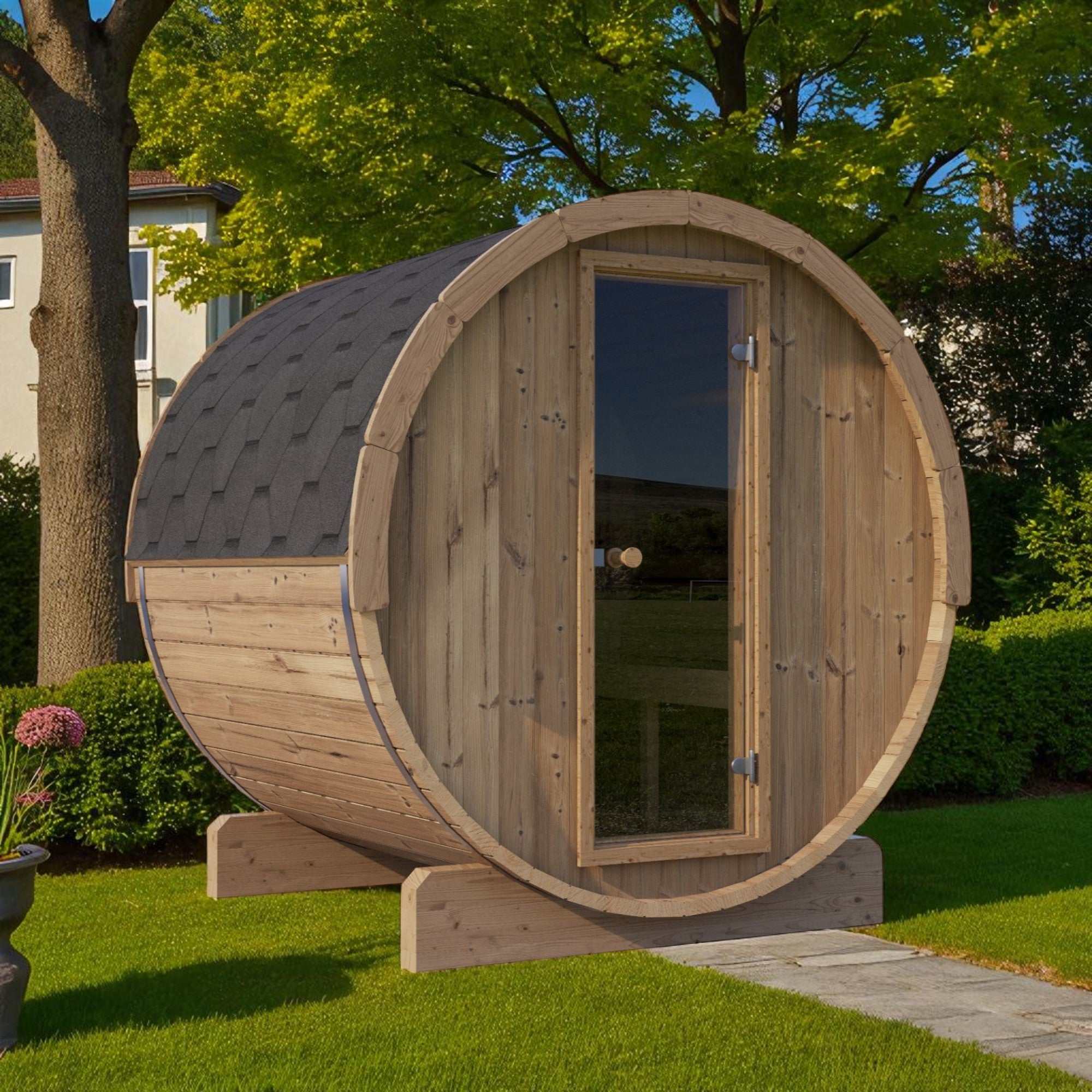 SaunaLife Model E7 4 Person Sauna Barrel