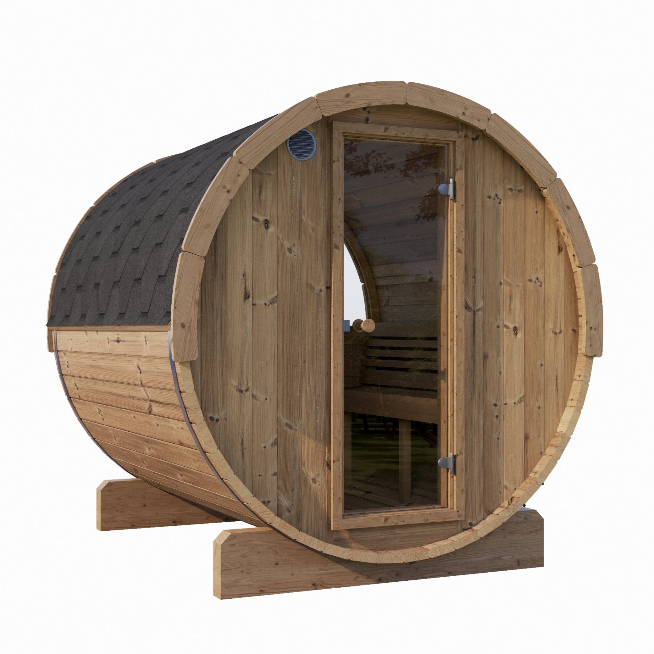 SaunaLife Model E8W 6 Person Sauna Barrel - Window