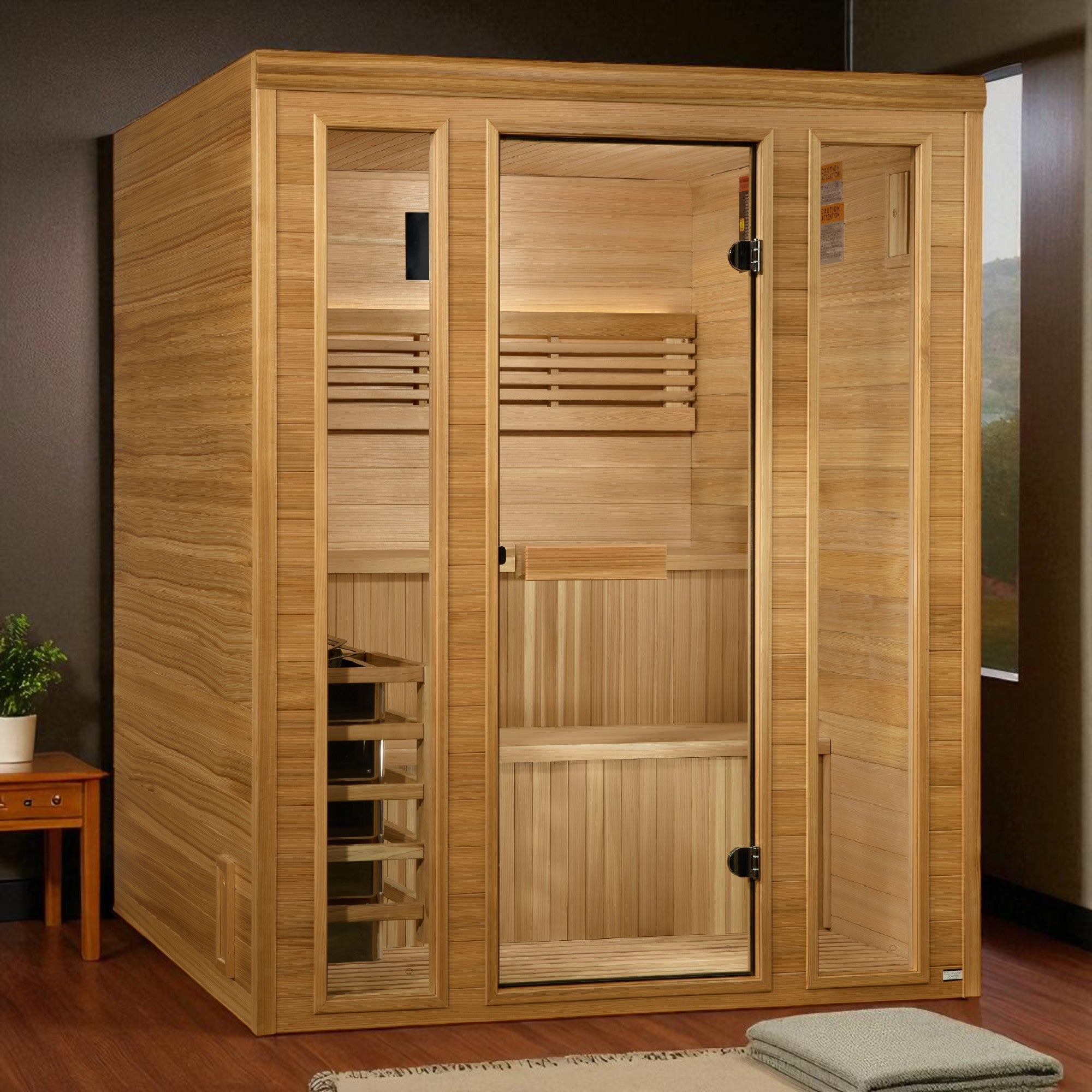 Golden Designs 2025 Engelberg 6 Person Traditional Steam Sauna (GDI-7060-01)
