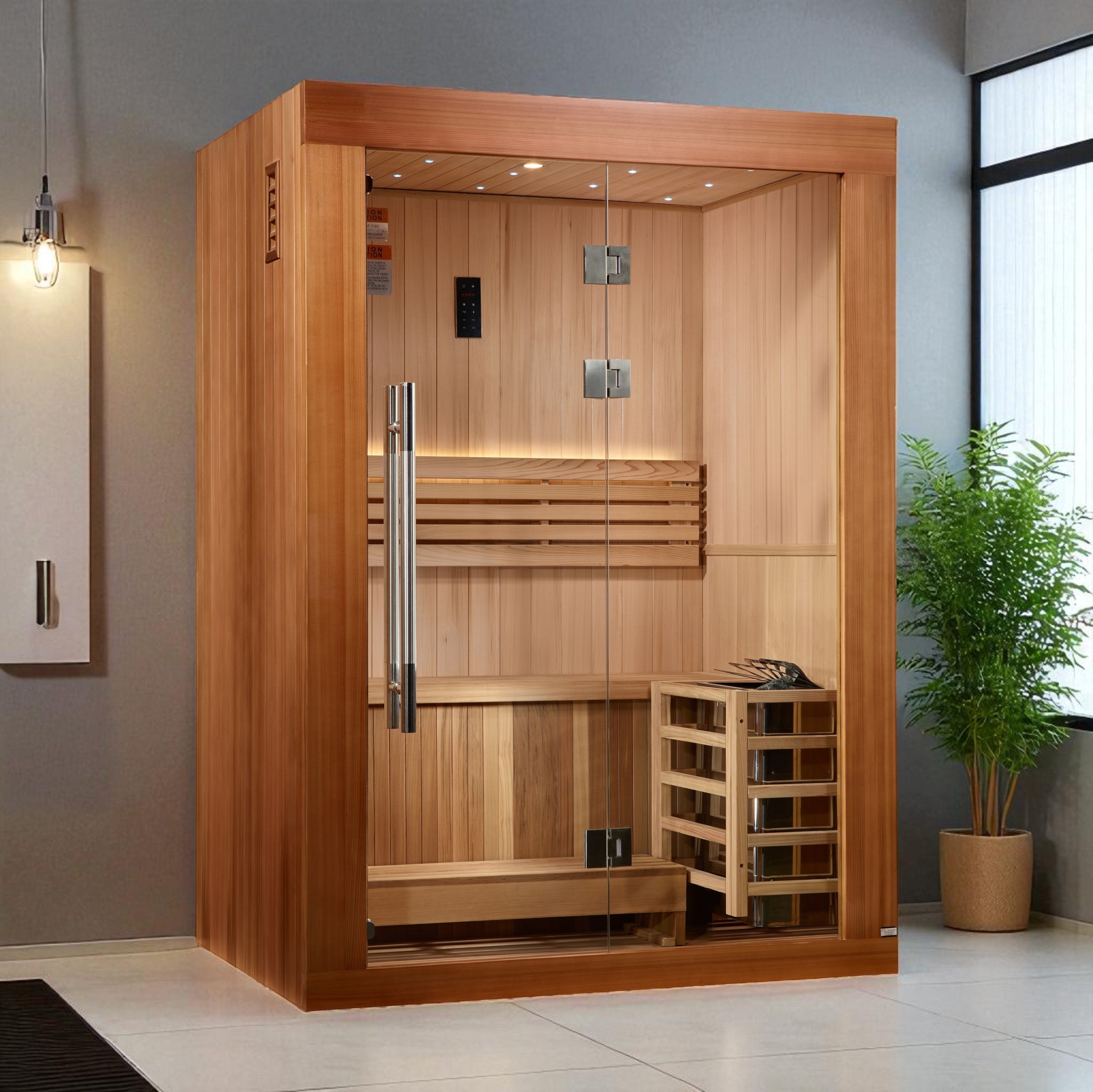 Golden Designs 2025 Updated Sundsvall 2 Person Traditional Sauna (GDI-7289-02)