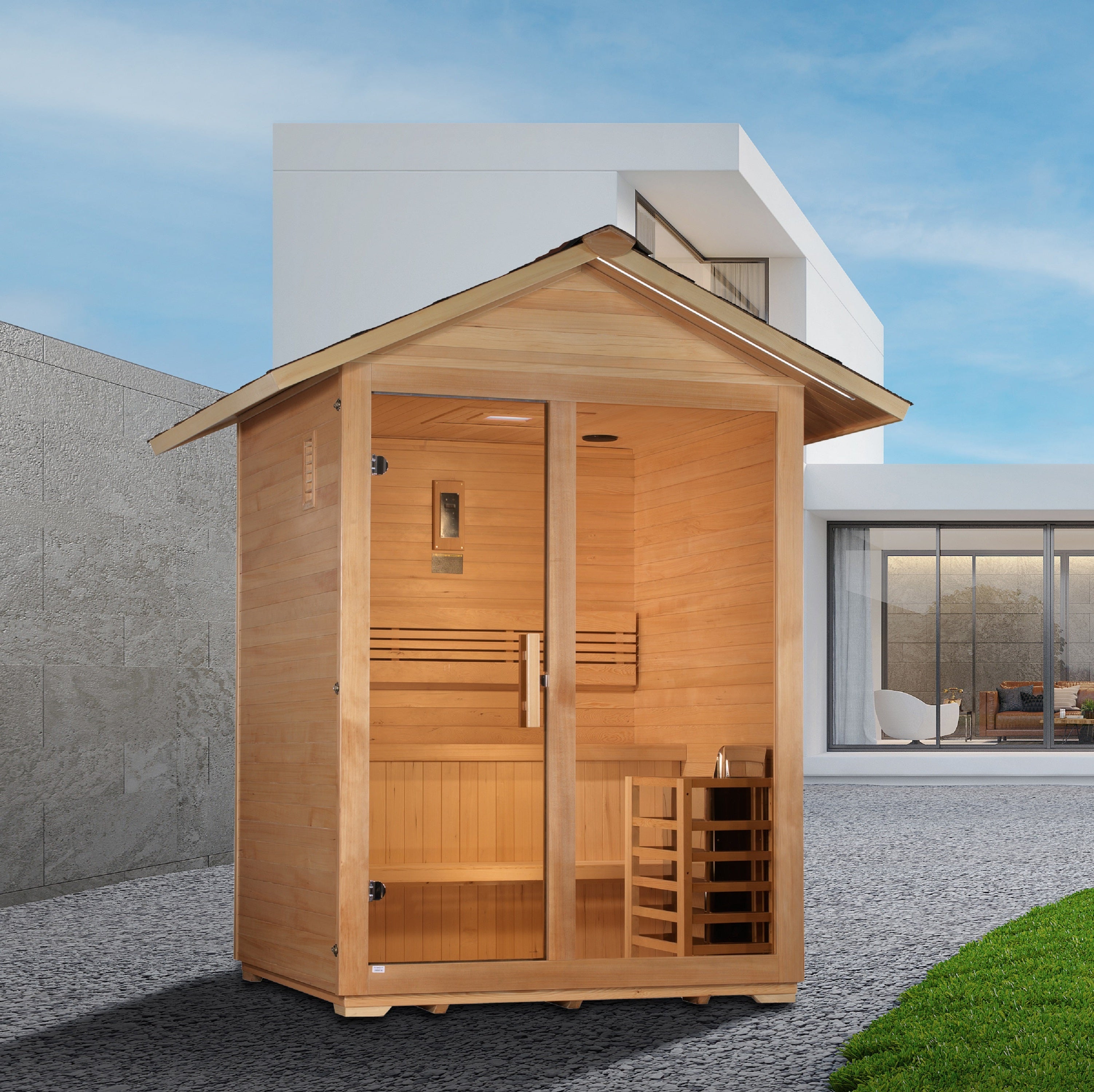 Golden Designs Arlberg 3 Person Traditional Outdoor Sauna (GDI-8103-01)