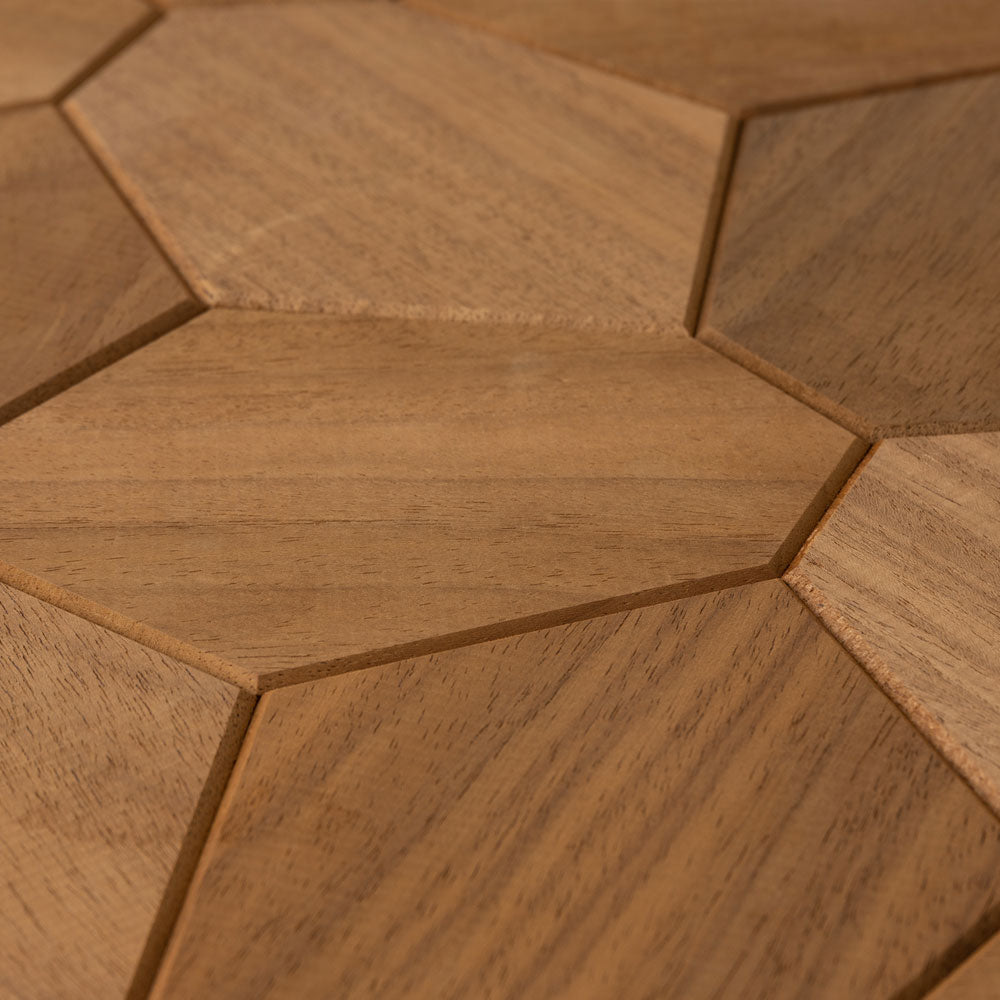 EmotionWood Hexagon Thermo-Abachi Wall Panel