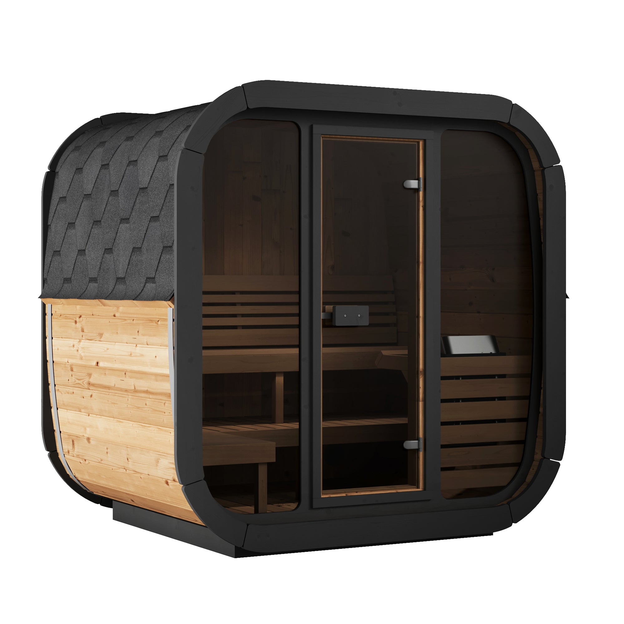 SaunaLife Model CL5G 4 Person Cube-Series Outdoor Sauna Kit