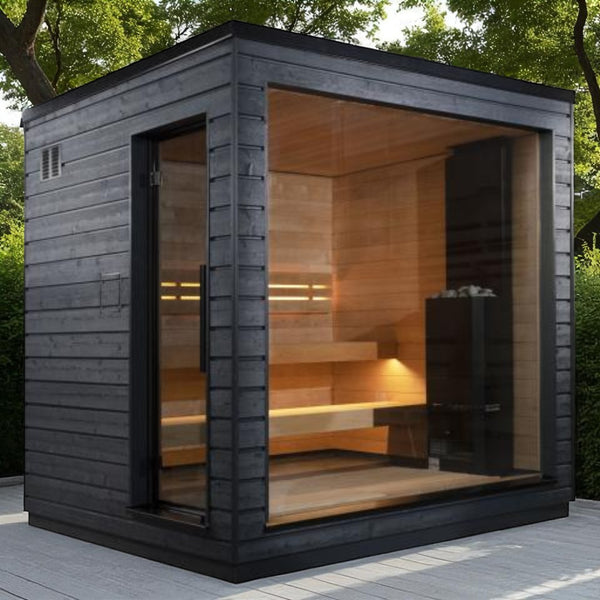 SaunaLife Model G6 5 Person Garden Series Pre-Assembled Outdoor Home Sauna
