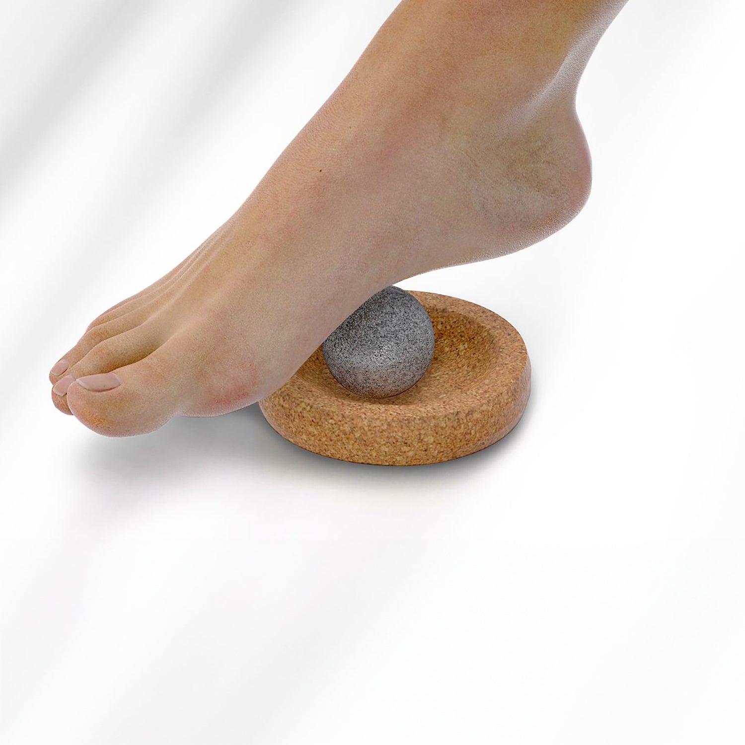 Hukka Mini SoleJoy 1 Massage Ball with Natural Cork Base Round